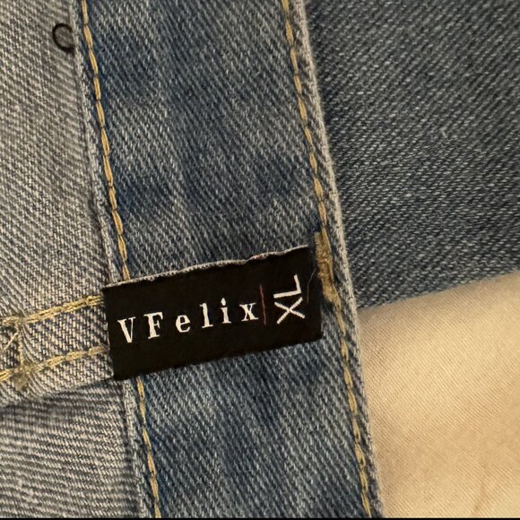 NEW YORK Woman's Jeans 90's Vintage Embroidery Baggy Denim Y2K High Waist Korean - Picture 9 of 9